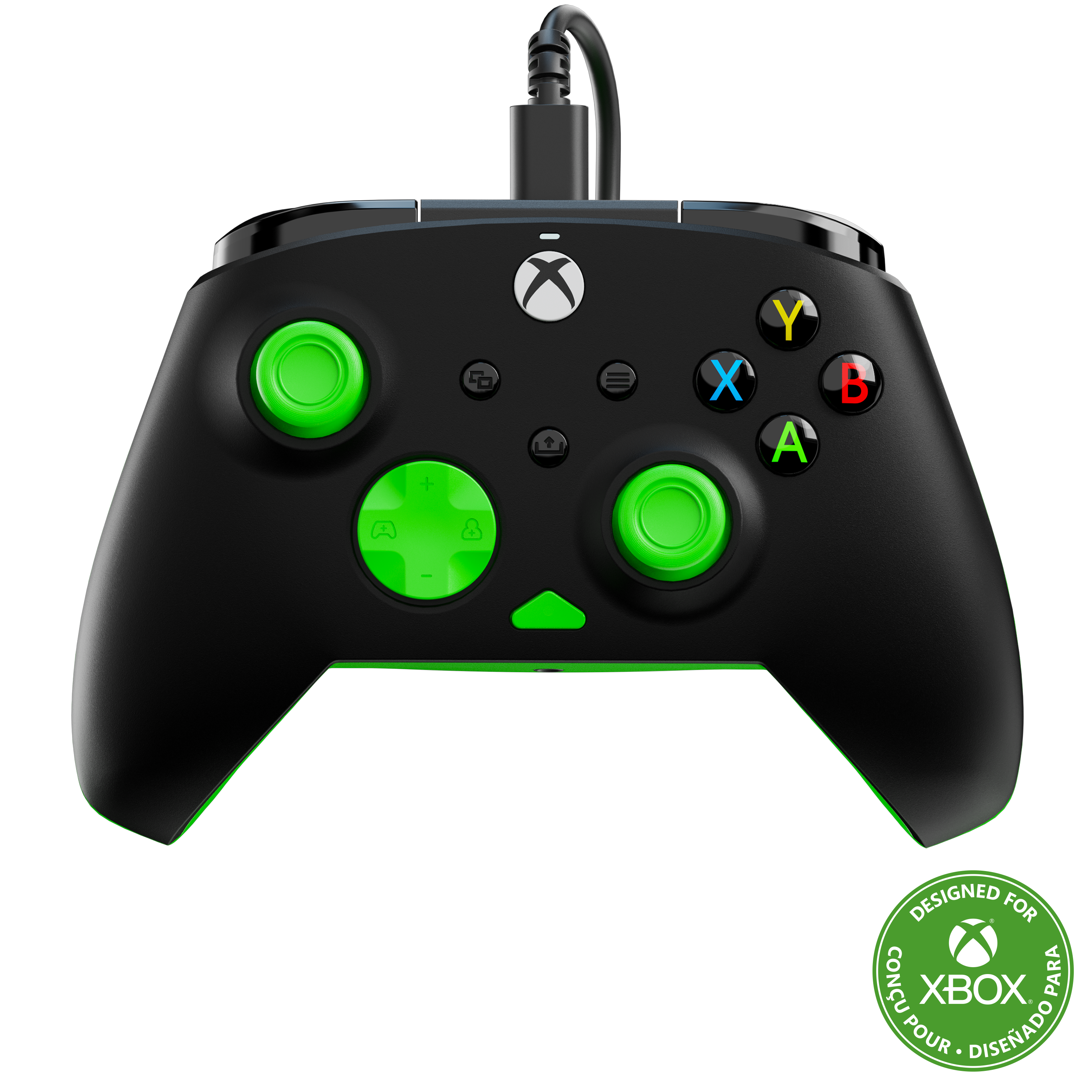 Turtle Beach - Rematch Core Wired Gaming Controller for Xbox Series X|S, Xbox One & Windows 10/11 PC - Black/Green - Front_Zoom