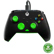 Designed for Xbox - Green and black controller.
