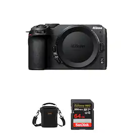 Bundle - Nikon - Z 30 DX-Format Mirrorless Camera with 64GB SD Card, Shoulder Bag