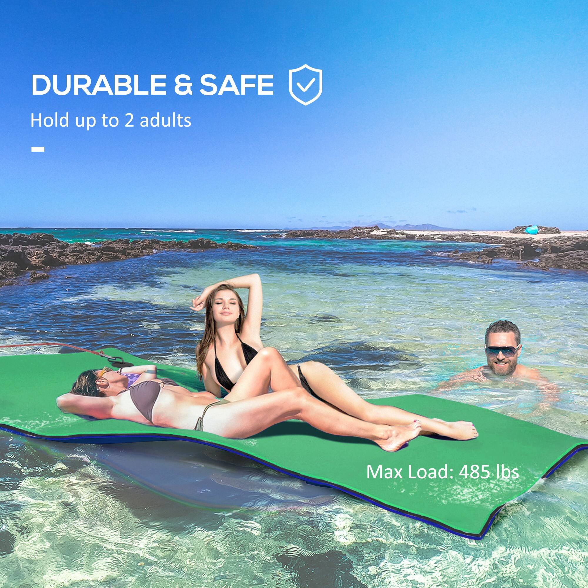Soozier x 6' Lily Pad Water Mat for 2 Adults, Floating Water Pad