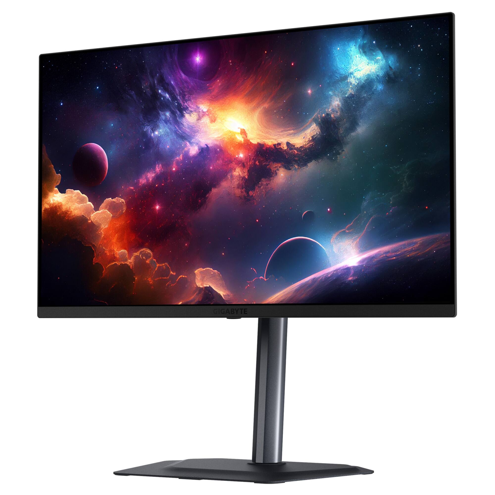 Left. GIGABYTE - MO27Q2 27" QD OLED QHD 240Hz FreeSync Premium Pro Gaming Monitor with HDR (HDMI, DisplayPort, Type C) - Black.