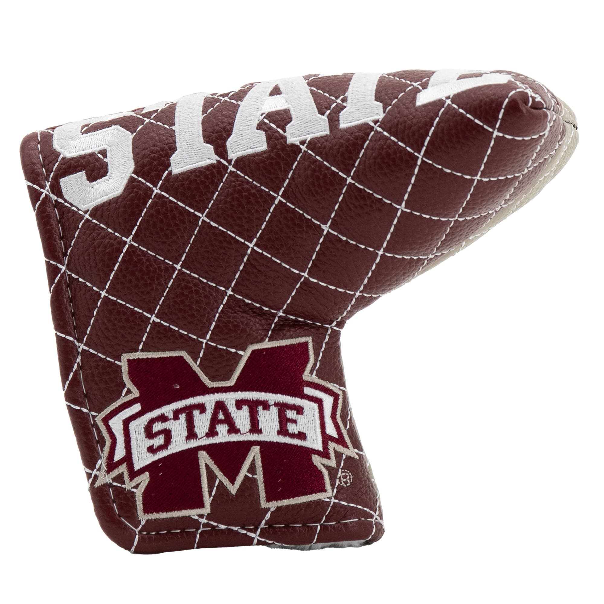 Front. Team Golf - Mississippi State Bulldogs Quilted Blade Putter Cover - Multicolor.