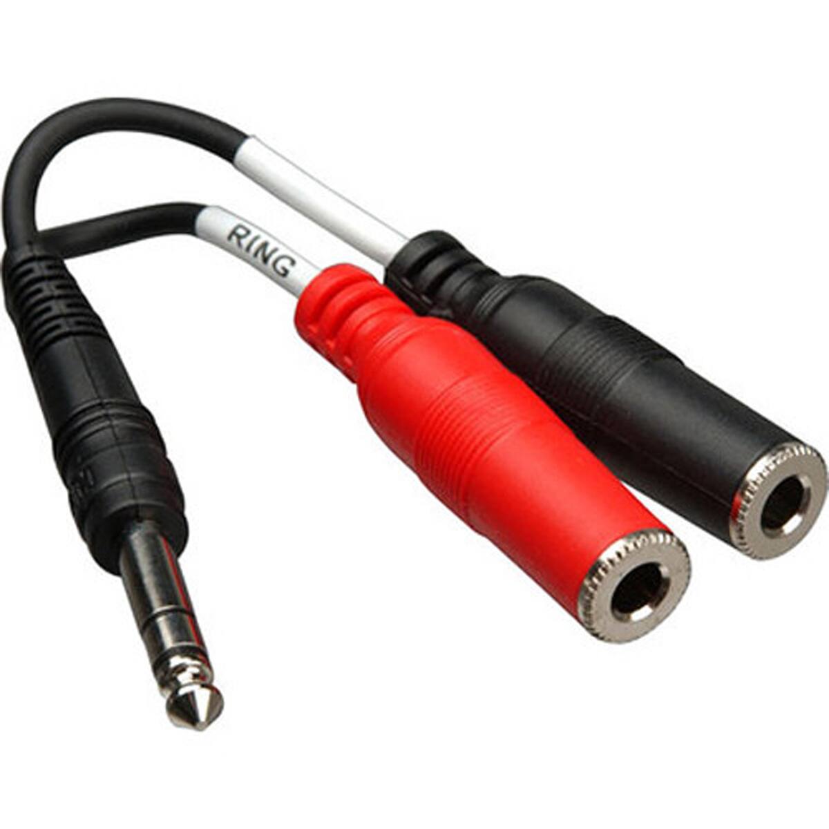 Hosa Technology - 6" Stereo 1/4" Male to Two Mono 1/4" Female Y-Cable