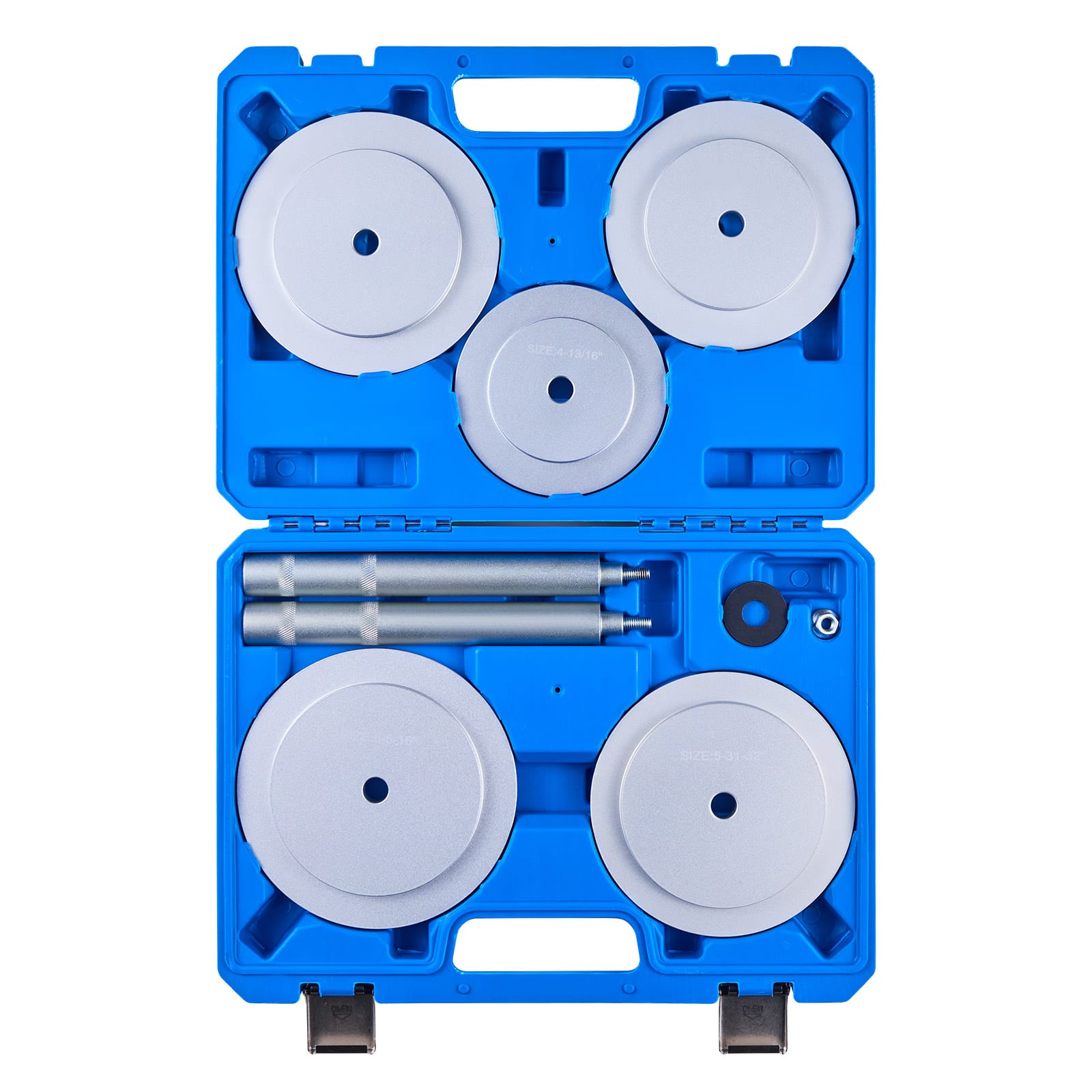 VEVOR - Bearing Press Kit, 7 Pcs,Bearing Race and Seal Driver Set with 5 Bushings, Handle Shaft and Extension Rod,Bushing Driver - Blue