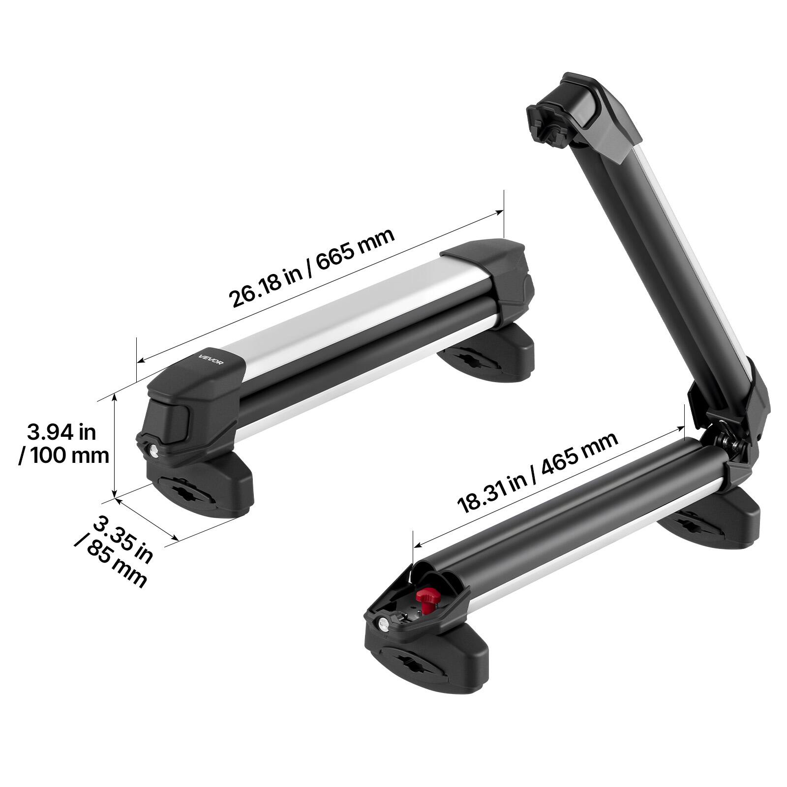 - 26.18 in / 665 mm
- 3.94 in / 100 mm
- 3.35 in / 85 mm
- 18.31 in / 465 mm