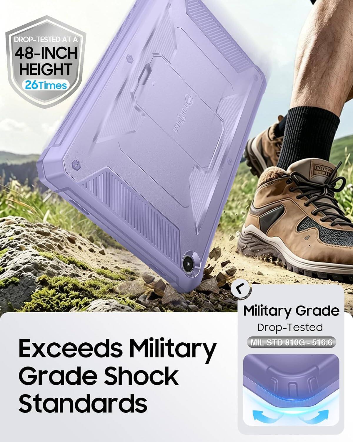 DROP-TESTED AT A 48-INCH HEIGHT 26 Times

TUA TUATARA O7n

Military Grade Drop-Tested MIL STD 810G - 516.6

Exceeds Military Grade Shock Standards