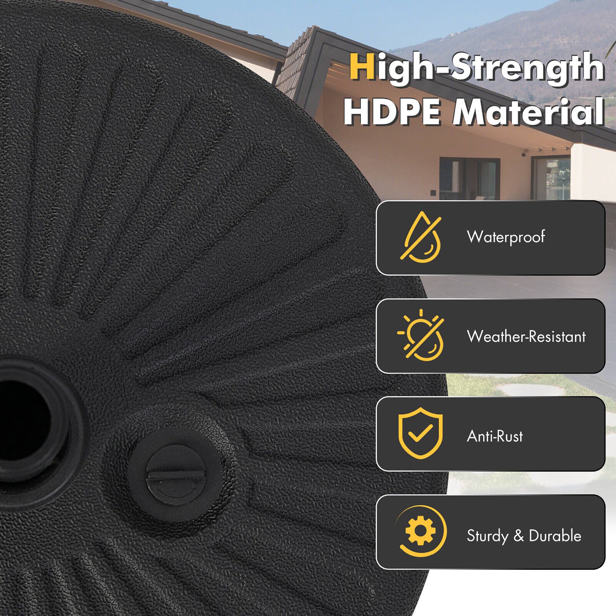 High-Strength HDPE Material  
Waterproof  
Weather-Resistant  
Anti-Rust  
Sturdy & Durable