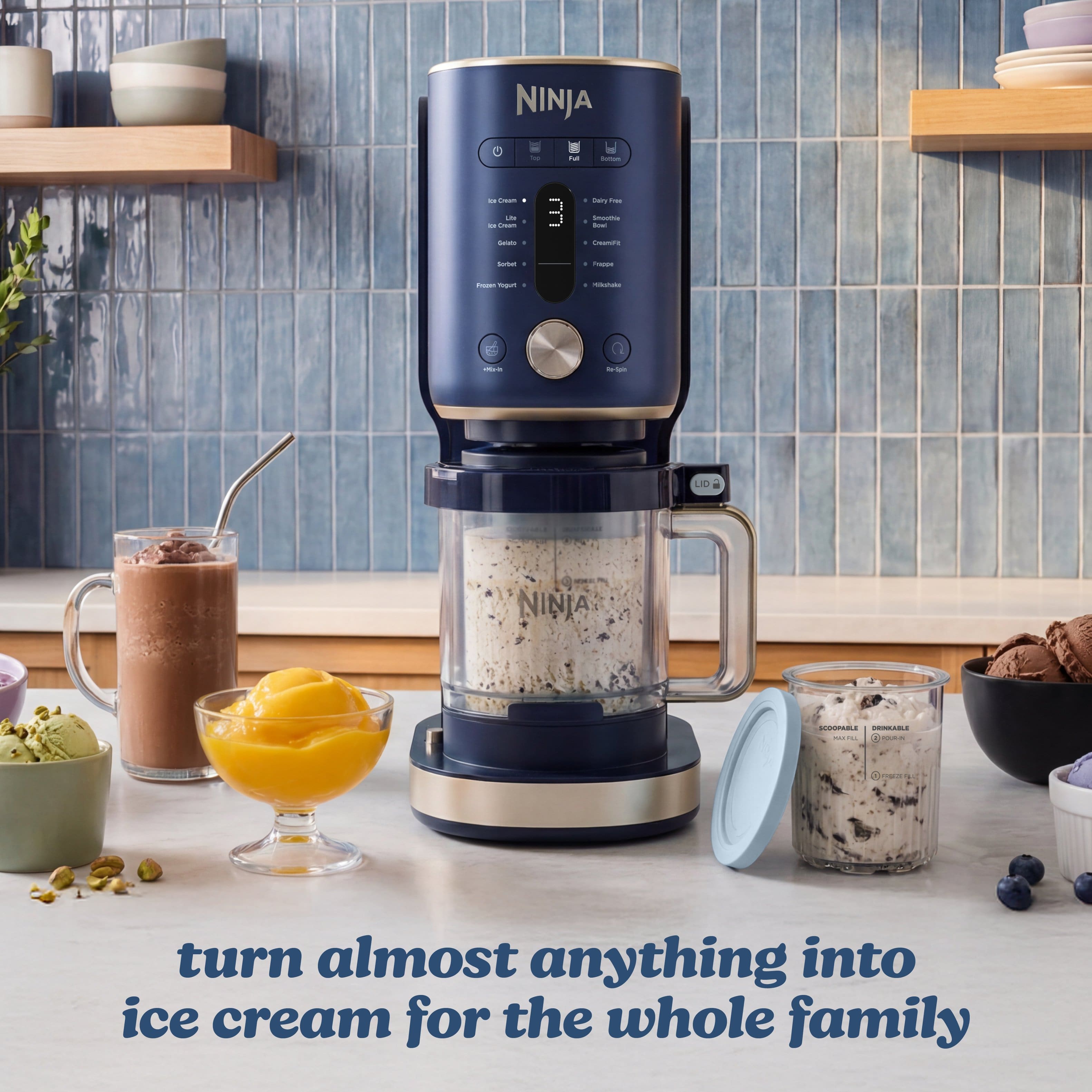 Ninja Creami XL 11 in 1 Frozen Treats & Ice Cream Maker Navy