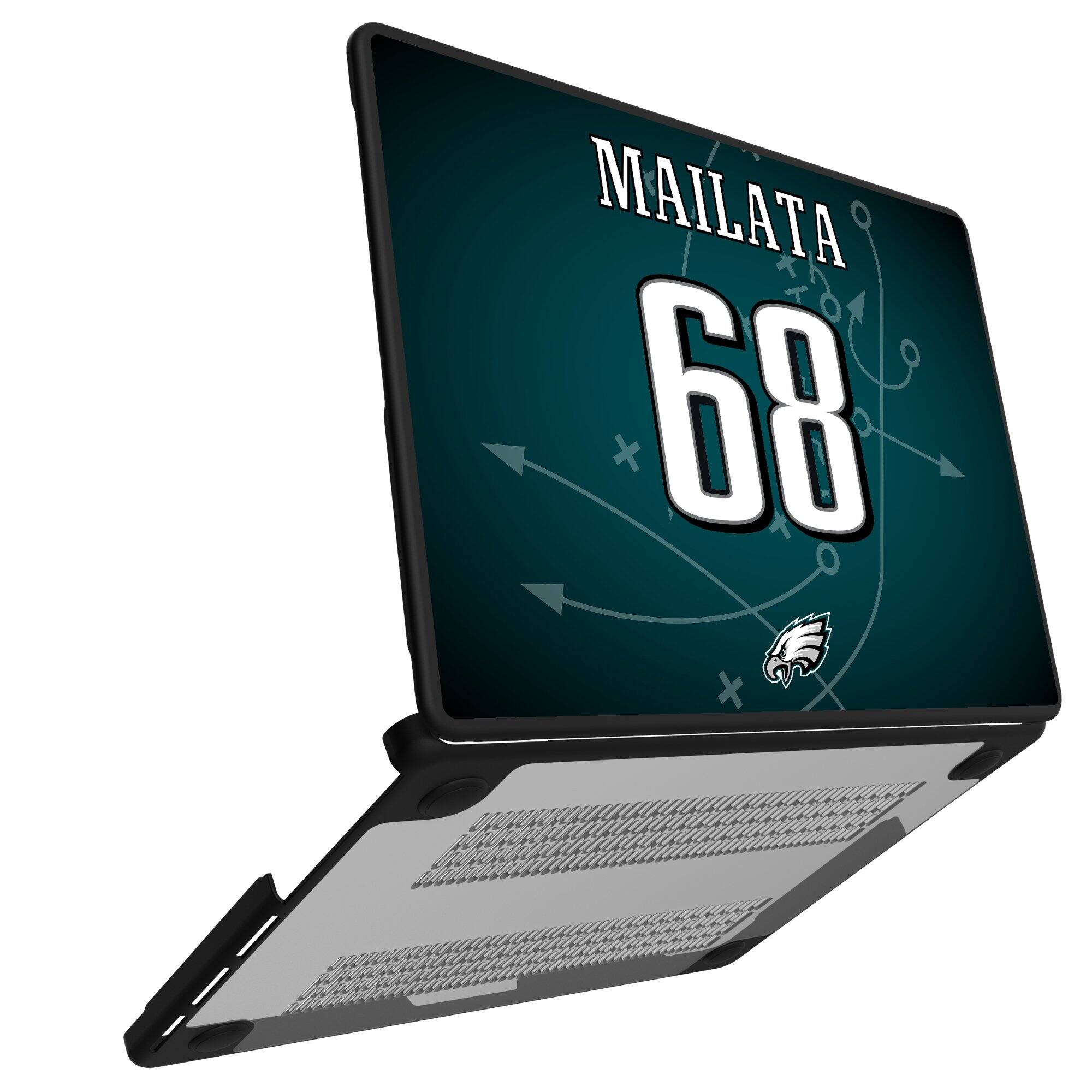 Alt View 1. Keyscaper - Jordan Mailata Philadelphia Eagles MacBook Case - Air 15 in - Multicolor.
