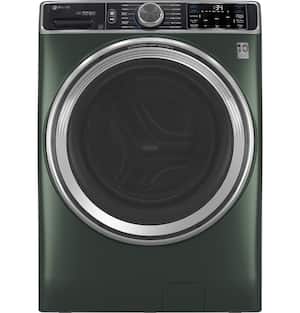 GE Profile - 5.5 Cu. Ft. High Efficiency Stackable Smart Front Load Washer with Steam and UltraFresh Vent System+ With OdorBlock - Jade Green