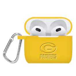 Artinian - Green Bay Packers Debossed Silicone AirPods Gen Three Case Cover - No Size - Multicolor