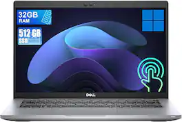 Dell - Latitude 5420 Laptop Touchscreen, 14in Touchscreen i5 11th Processor, 32GB RAM, 512GB SSD, Windows 11(Refurbished) - Black