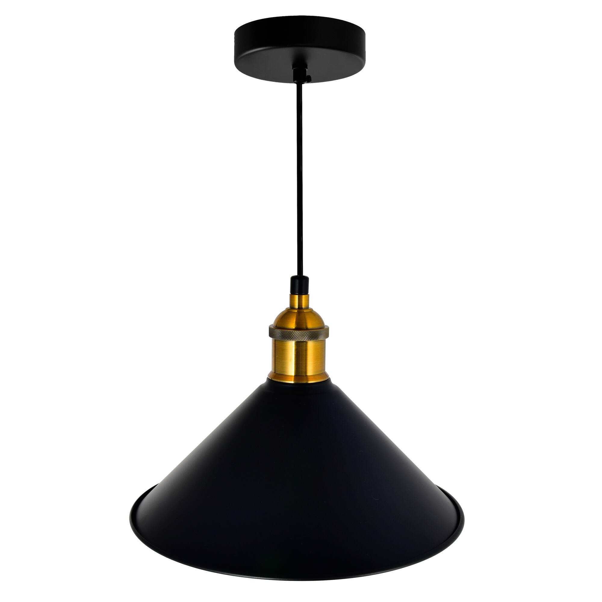 Back. CWI Lighting - Brave 1 Light Down Mini Pendant With Black Finish - Black.