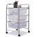 Front. Costway - 3 Drawers Metal Rolling Storage Cart Scrapbook Supply & Paper Home Office - Clear.