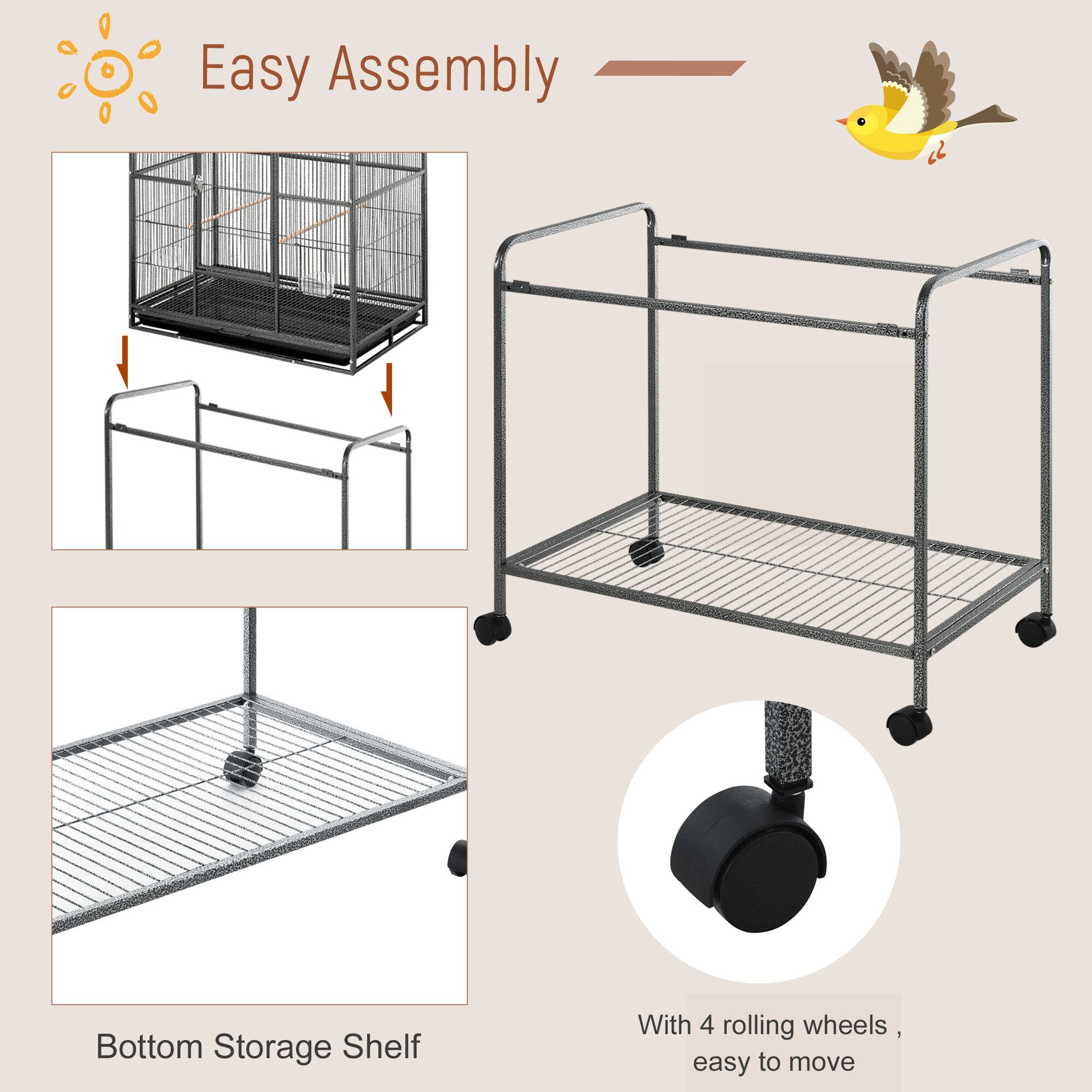 Easy Assembly

Bottom Storage Shelf

With 4 rolling wheels, easy to move