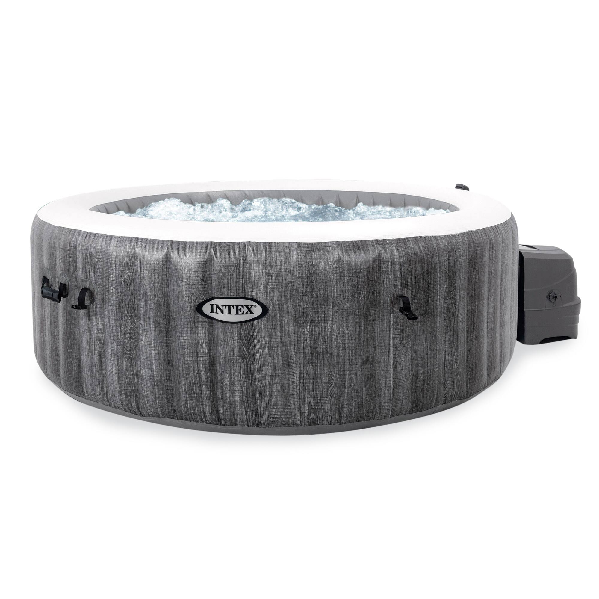 Alt View 1. Intex - Intex PureSpa Plus Greywood Inflatable Hot Tub Jet Spa with Filter Cartridges - Grey.