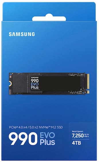 Samsung 990 EVO PLUS SSD 4TB, PCIe Gen 4x4 | 5x2 M.2 2280, Speeds Samsung 990 EVO PLUS SSD 4TB, PCIe Gen 4x4 | 5x2 M.2 2280, Speeds