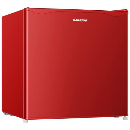 Front. BANGSON - BANGSON 1.7 Cu.Ft Mini Fridge Freezer, Compact Refrigerator for Dorm Bedroom Apartment, Red - Red.