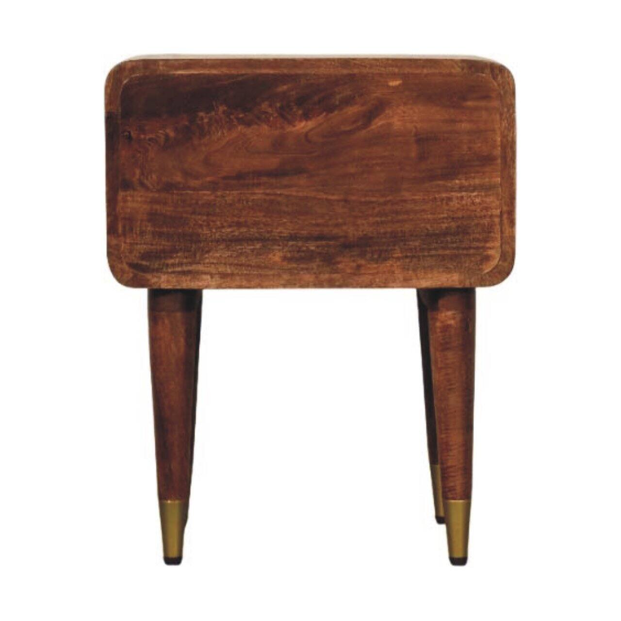 Back. Artisan Furniture - Artisan Furniture Solid Wood Astor 2-Drawer Nightstand - Brown.