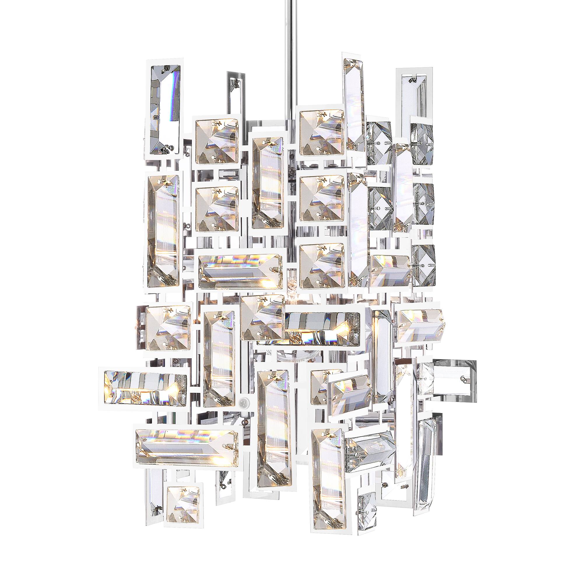 Angle. CWI Lighting - Arley 1 Light Mini Chandelier With Chrome Finish - Chrome.