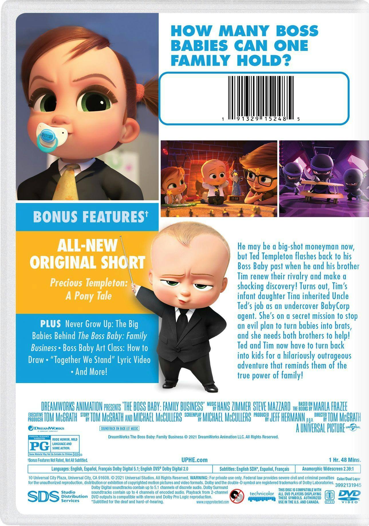 Back. The Boss Baby: Family Business (DVD) [DVD].