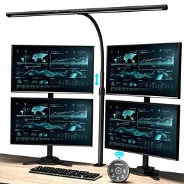FINEAK - 31.5" Ultra-Wide Eye-Caring Desk Lamp with Gesture Control - Black