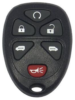 Car Keys Express - GM Keyless Entry Remote - 6 Buttons (Lock, Unlock, Remote Start, Dual Sliding Doors, and Panic) - Black