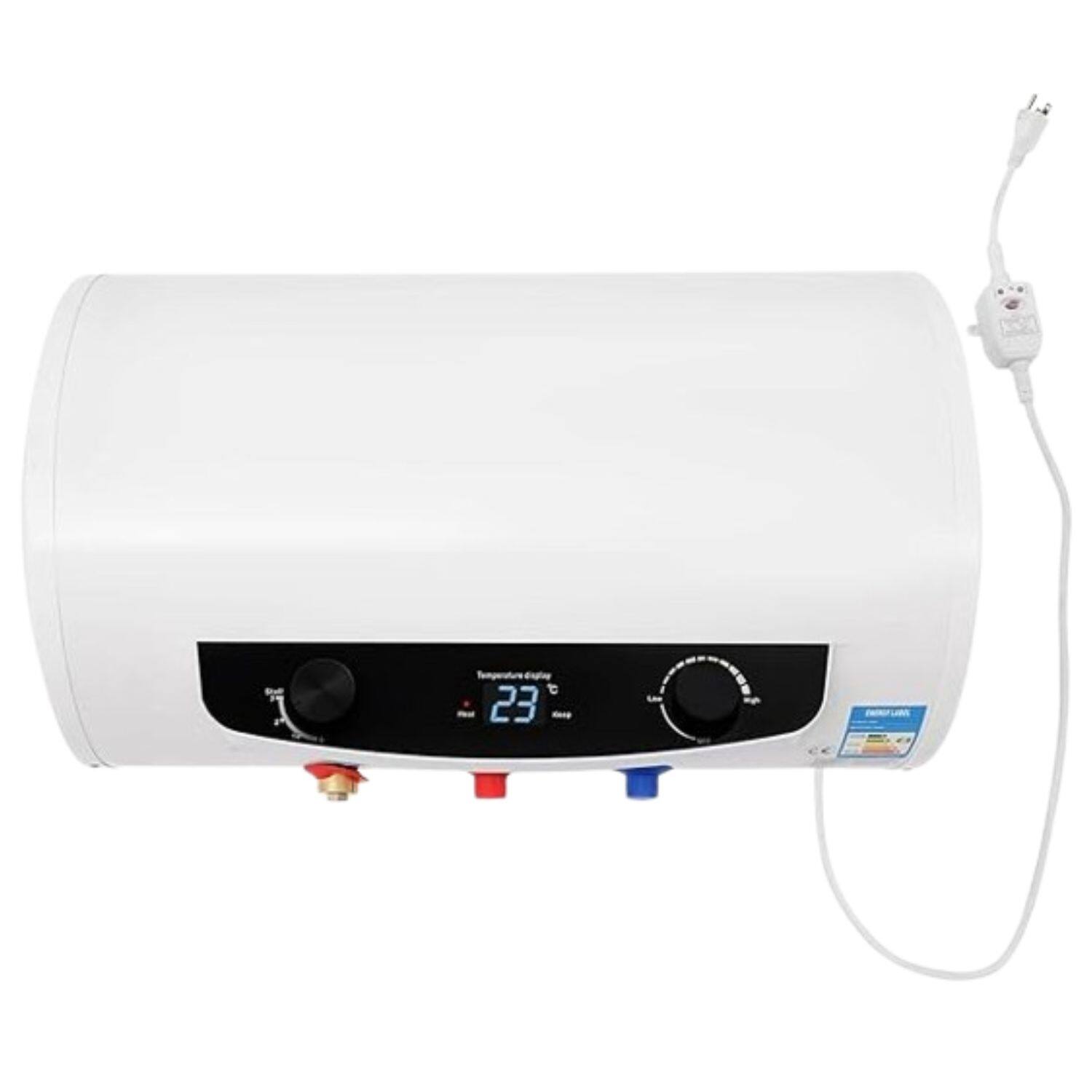Front. Stock Preferred - 35L Electric Hot Water Heater 1500W Tank Warmer - White.