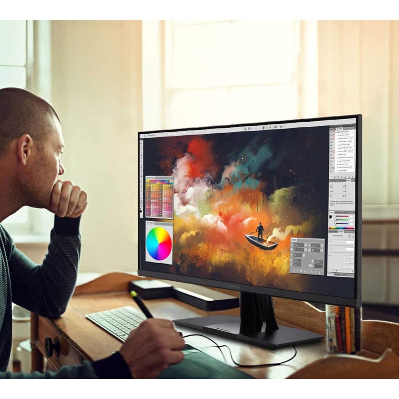 Alt View 19. ViewSonic - ColorPro 31.5" LCD 4K UHD Monitor with HDR (DisplayPort USB, HDMI) - Black.