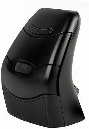Front. KINESIS - Kinesis DXT Mouse 3 Wireless Ergonomic Vertical Mouse (PD3DXT3-WR) – Ambidextrous, USB Receiver - Black.