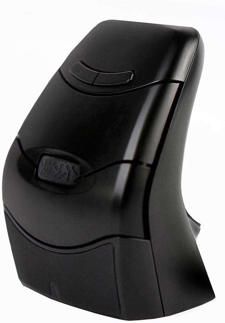 Front. KINESIS - Kinesis DXT Mouse 3 Wireless Ergonomic Vertical Mouse (PD3DXT3-WR) – Ambidextrous, USB Receiver - Black.