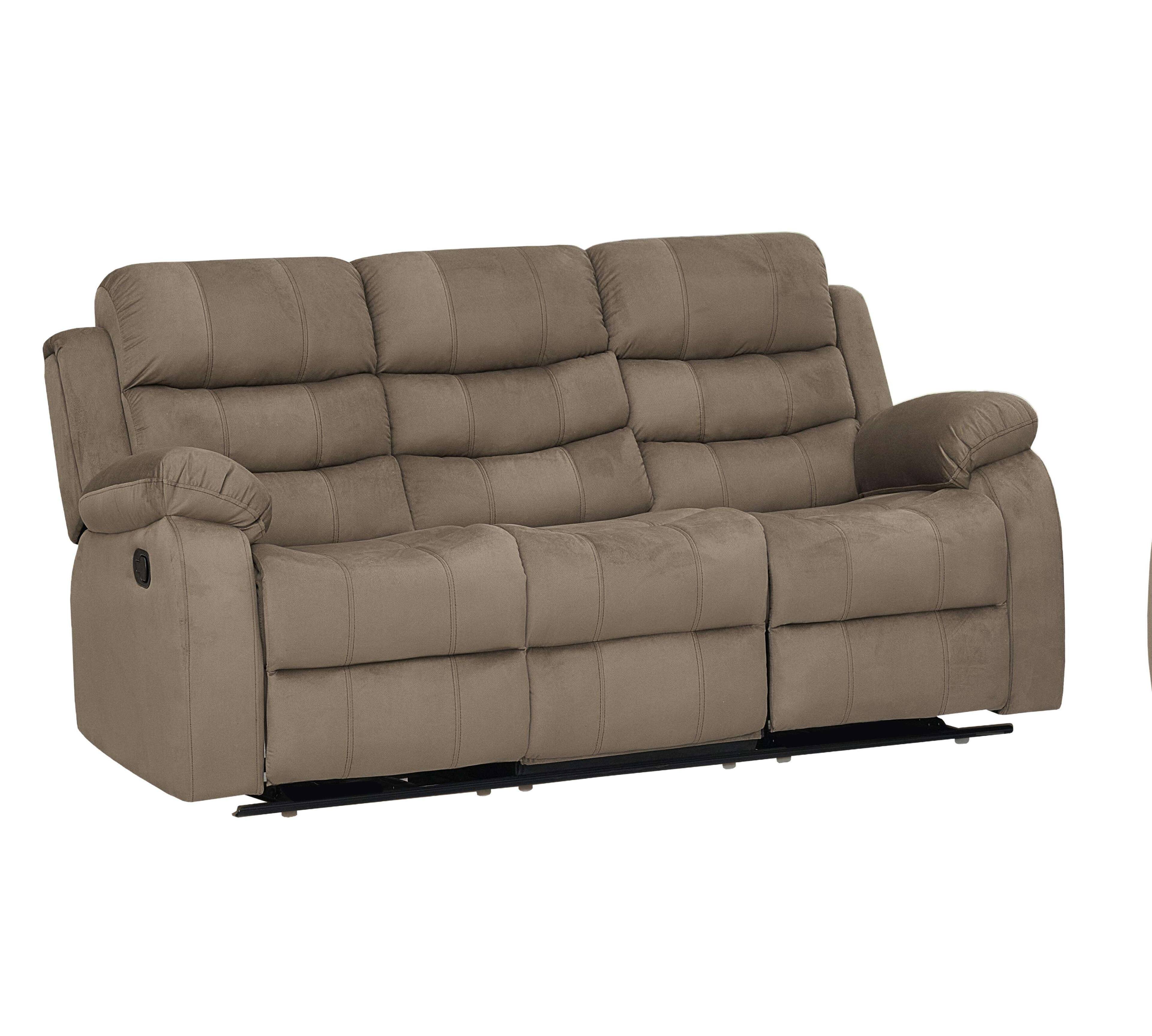 Angle. Kings Brand Furniture - Kings Brand Furniture  Selena 3-Position Reclining Sofa - Chocolate.