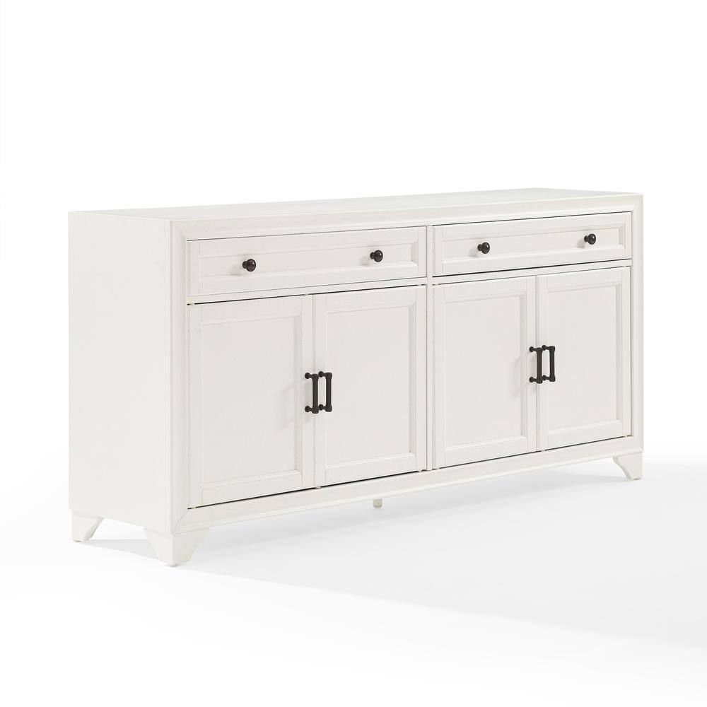 Alt View 1. Crosley Furniture - Tara Sideboard - Distressed White.