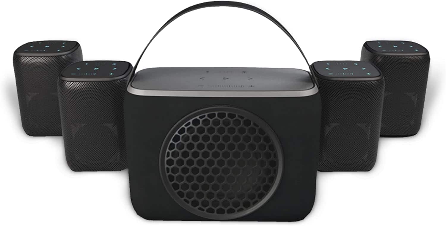 Rocksteady - RS2-CMBO4.1 Stadium Combo 4-Pack And Subwoofer 2.0 - Black