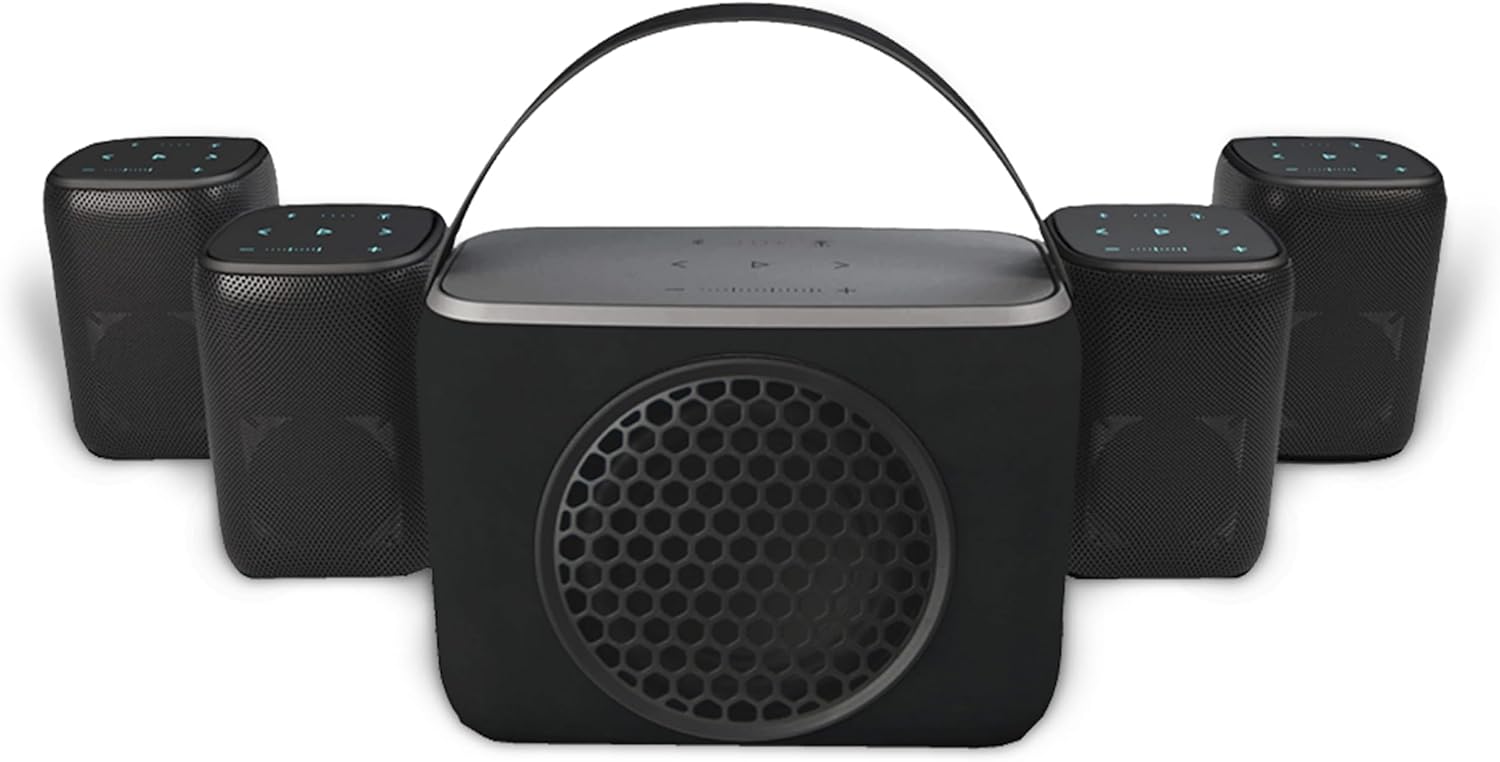 Front. Rocksteady - Rocksteady RS2-CMBO4.1 Stadium Combo 4-Pack And Subwoofer 2.0 - Black.