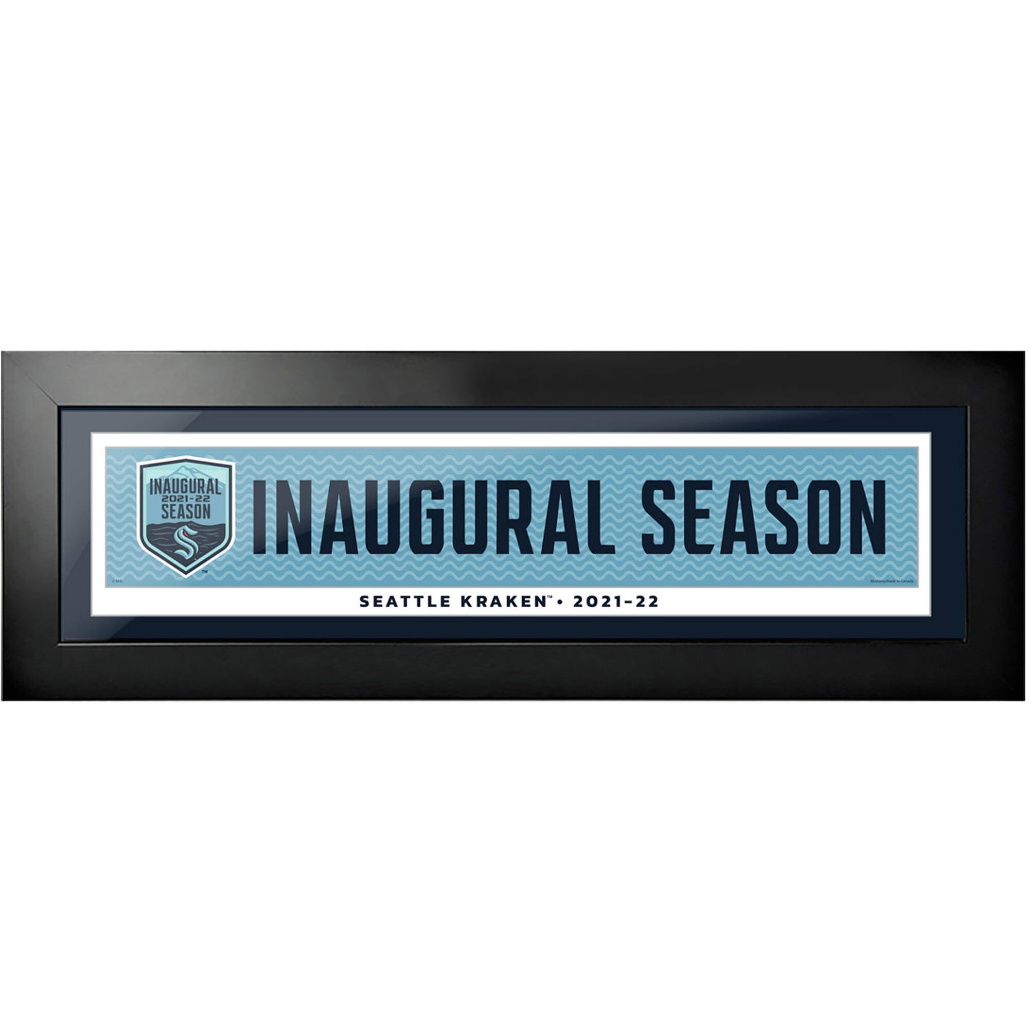 Seattle Kraken 2021 Inaugural Season 6'' x 22'' Framed Photo