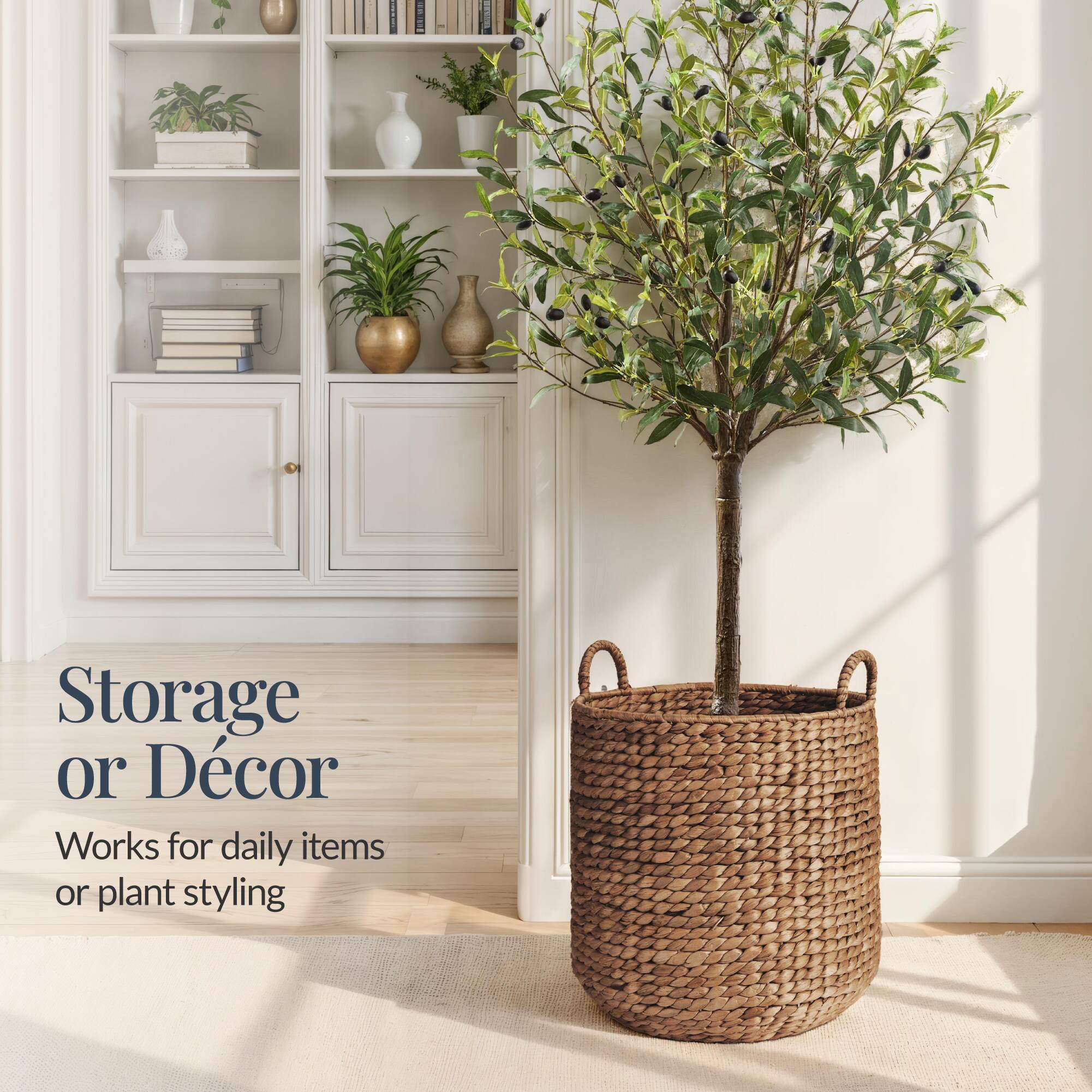 Storage or Décor  
Works for daily items or plant styling