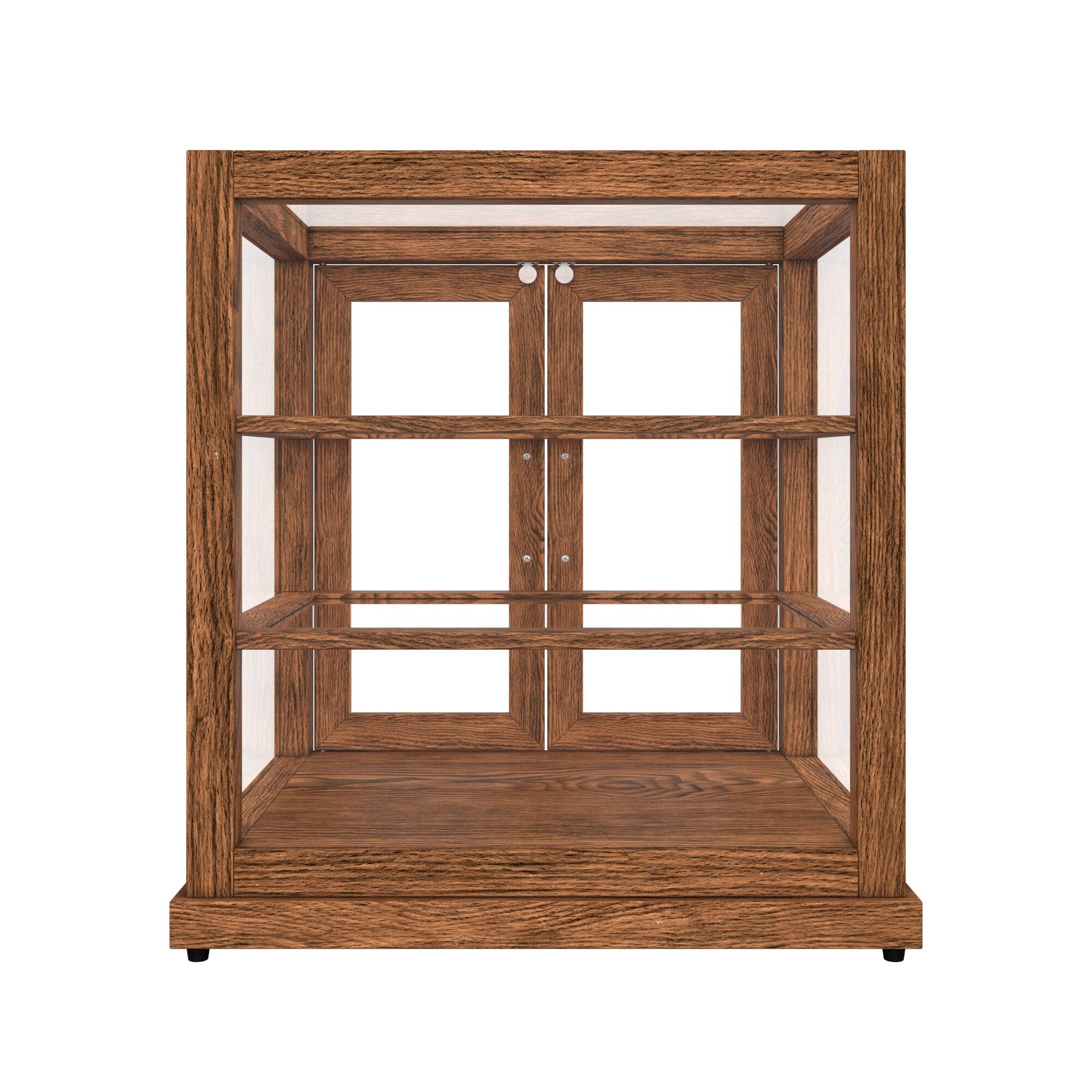 Alt View 8. Koolmore - 25 In. Artisan Wooden Bakery Display Upright Case, Dark color - Dark ash wood color.