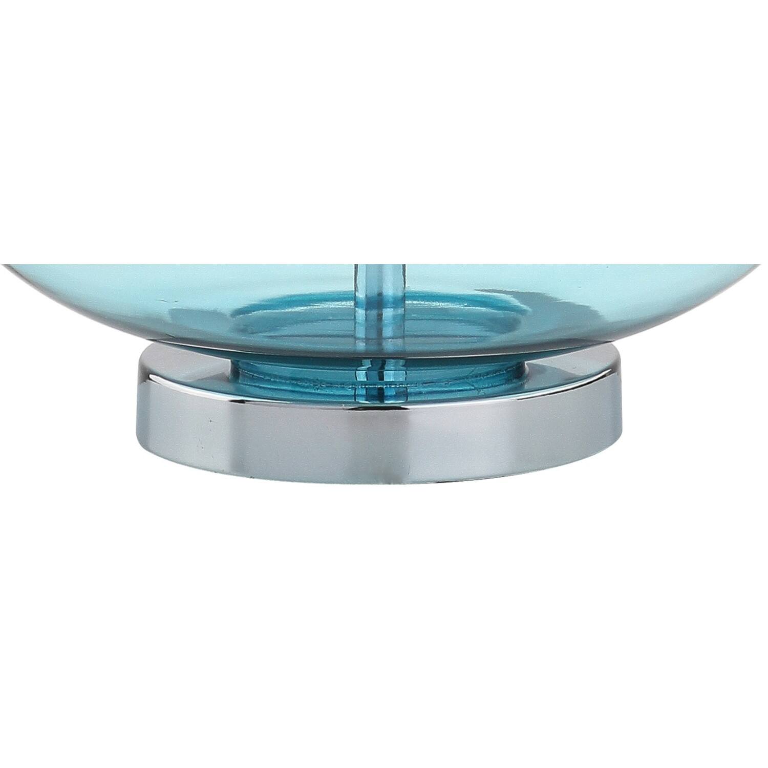 Alt View 7. Jonathan Y - Cecile 25.5" Glass Teardrop LED Table Lamp, Aqua/Chrome (Set of 2) - Aqua.