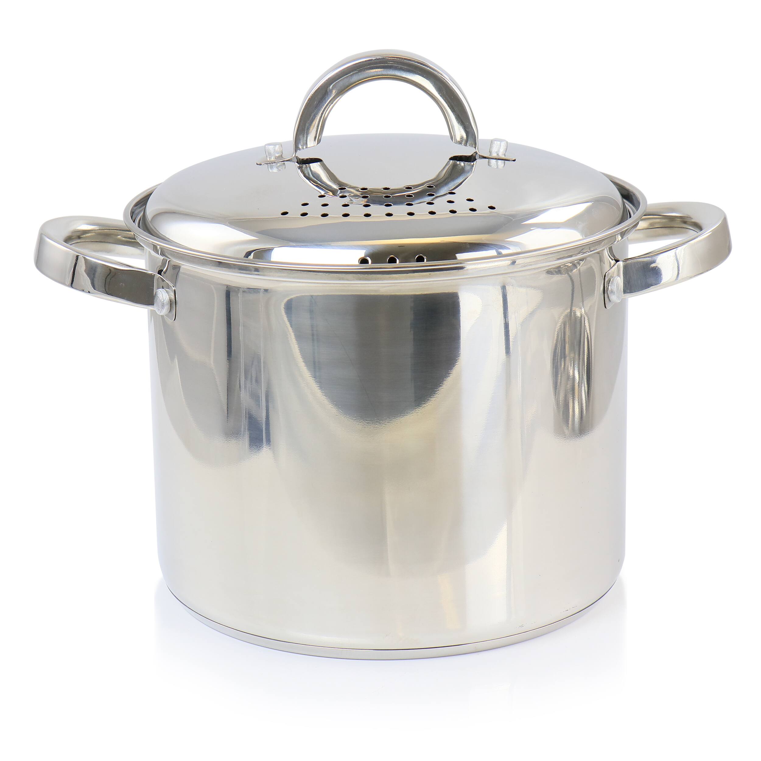 Alt View 1. Oster - Oster Sangerfield 5 Quart Stainless Steel Pasta Pot with Strainer Lid and Steamer Basket - Silver.