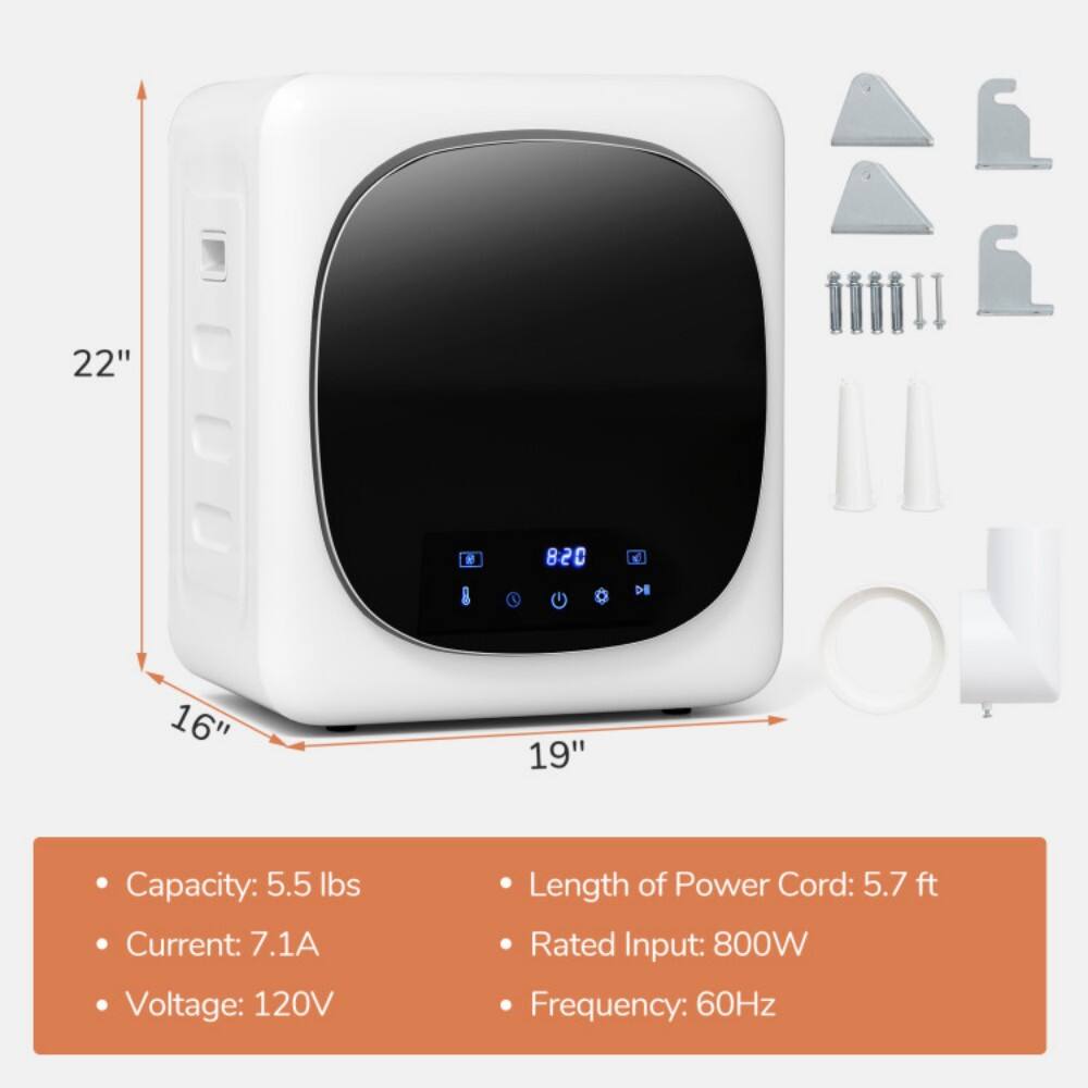 22"  
820 d  
DE  
16" 19"  
Capacity: 5.5 lbs  
Current: 7.1A  
Voltage: 120V  
Length of Power Cord: 5.7 ft  
Rated Input: 800W  
Frequency: 60Hz