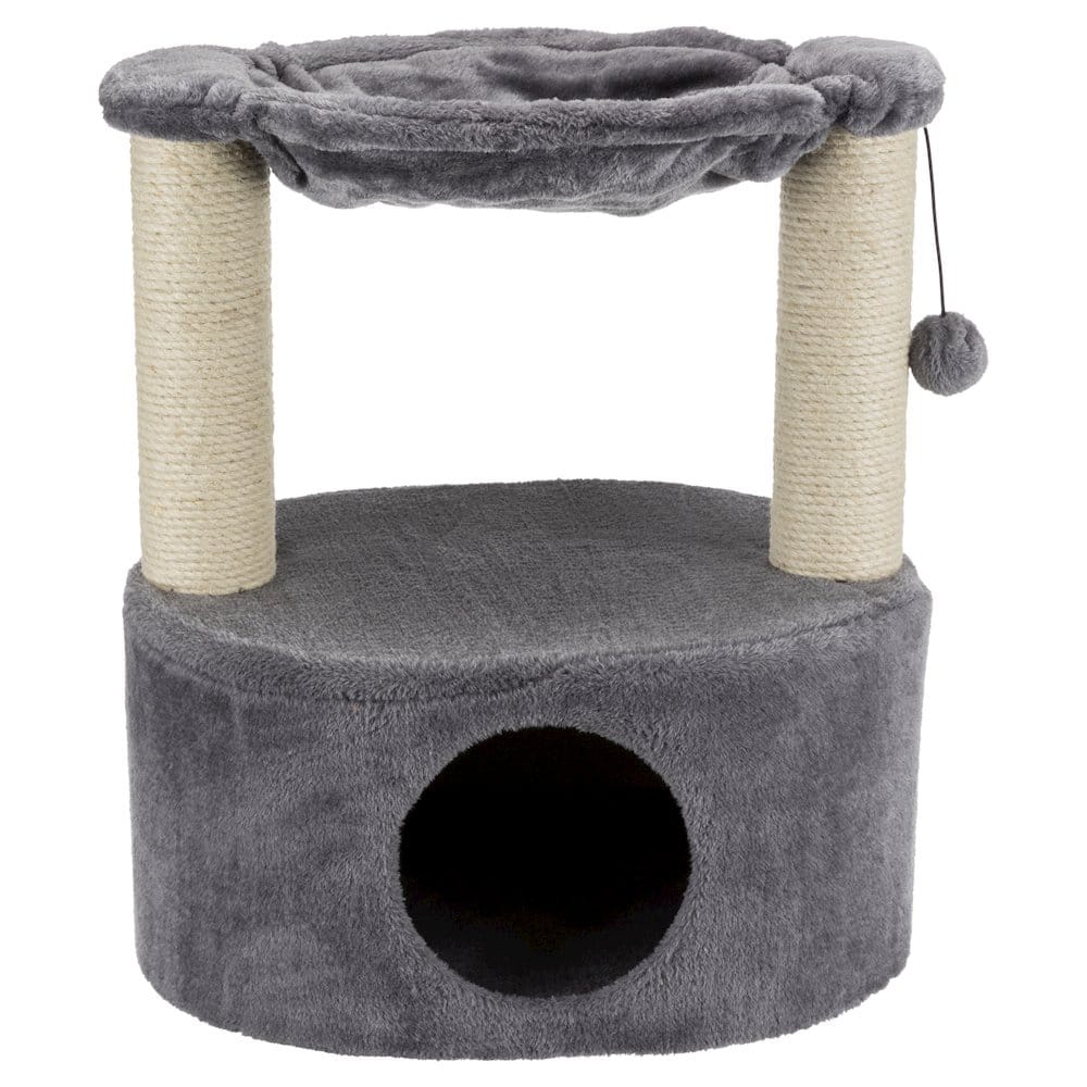 TRIXIE - Baza Grande Plush & Sisal Cat Tree, Cat Condo and Hammock, Cat Toy - Gray