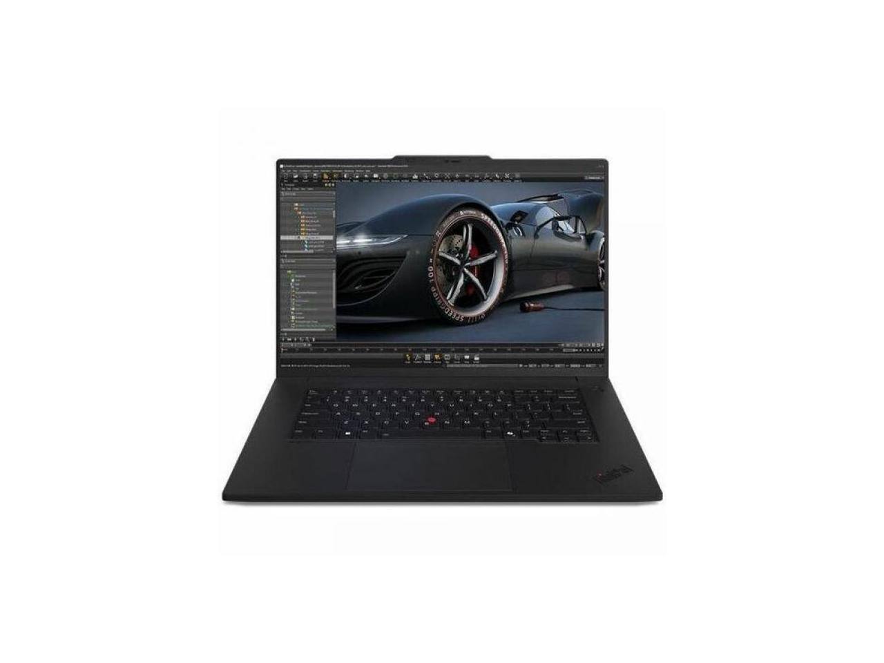 Front. Lenovo - Lenovo ThinkPad P1 Gen 7 16" Touch, Intel Ultra 7, RTX 1000, 32GB, 1TB, Win 11 Pro - Black.