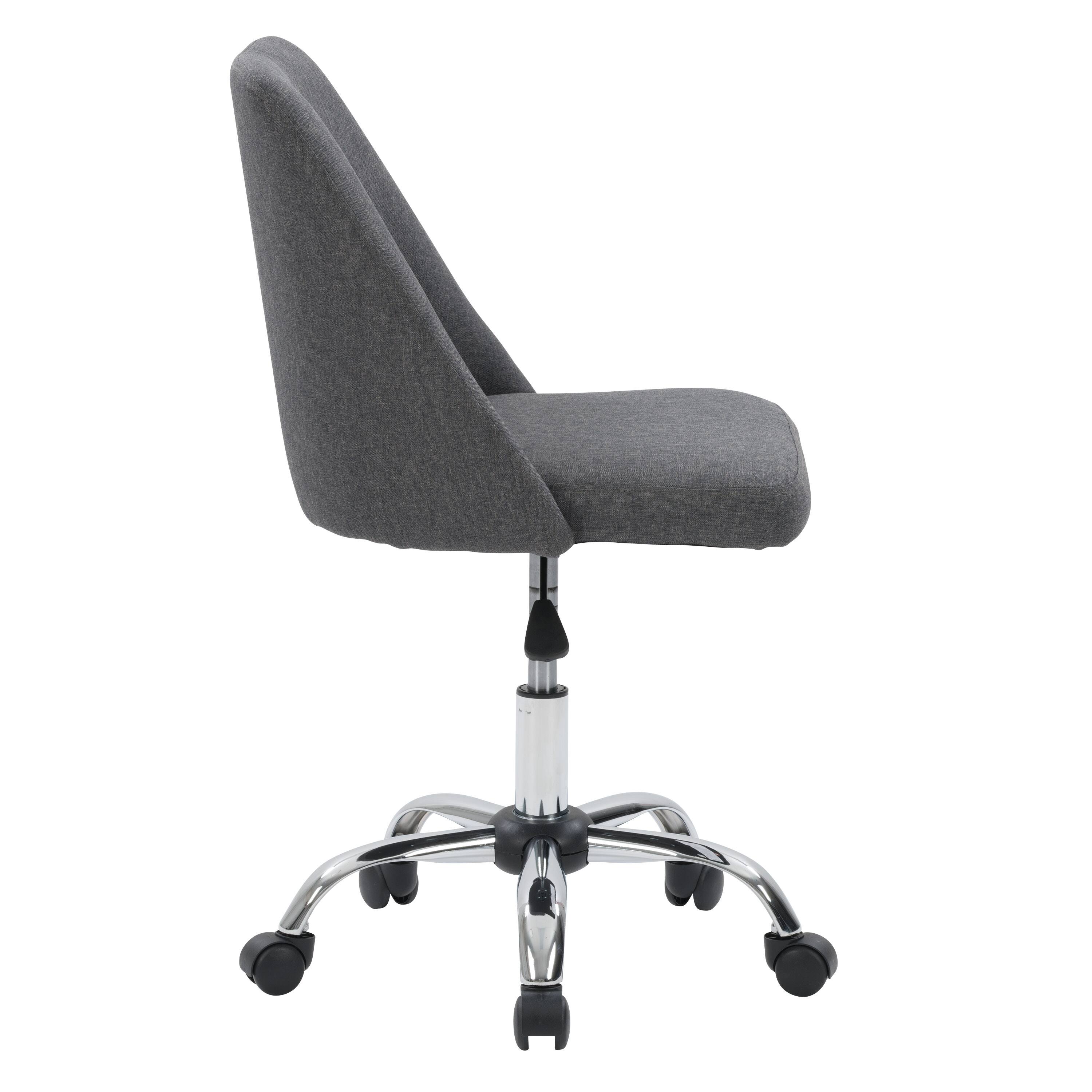 Alt View 11. CorLiving - Marlowe Upholstered Armless Task Chair - Dark Grey.