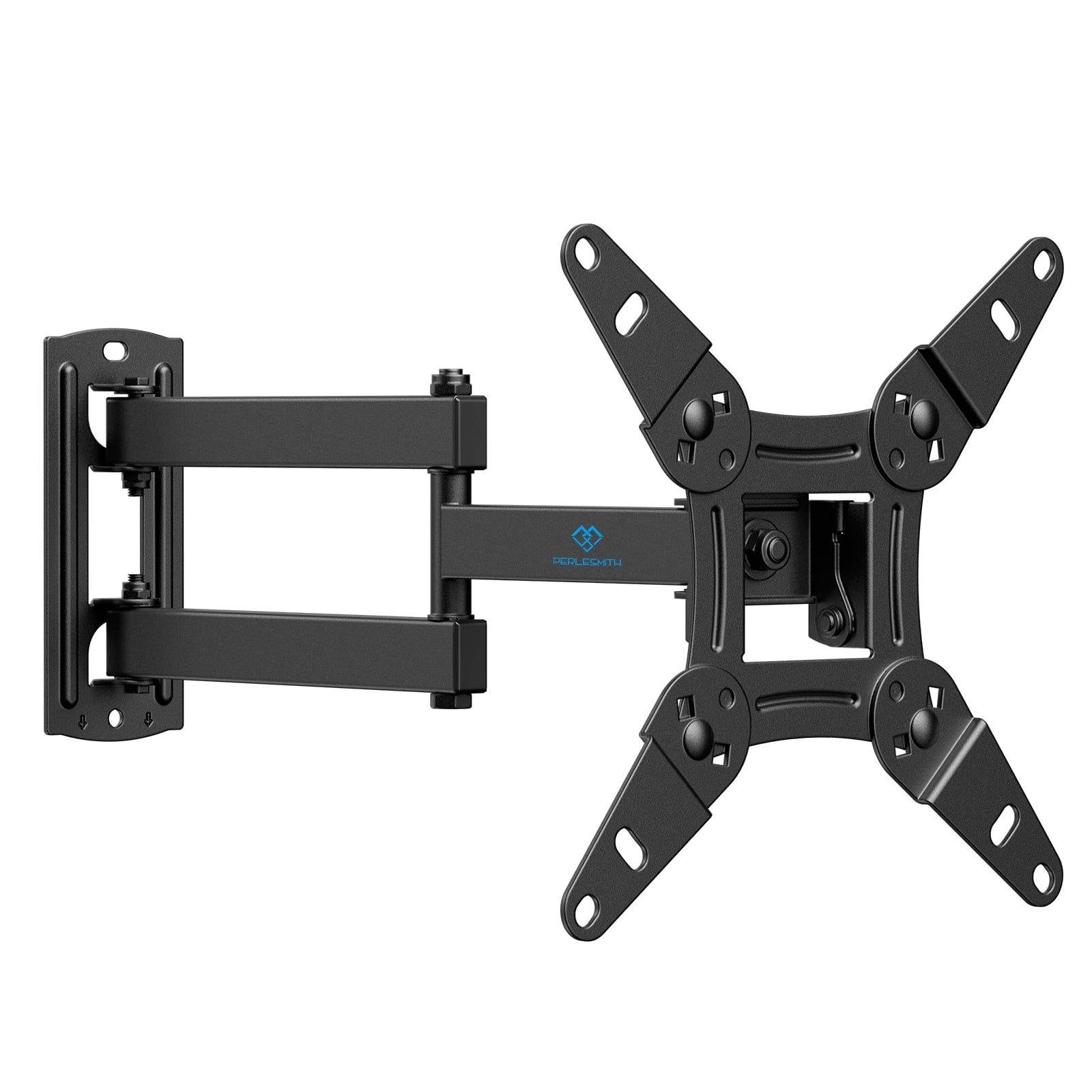 Front. Perlesmith - 13"–43" Full-Motion TV Mount - Black.