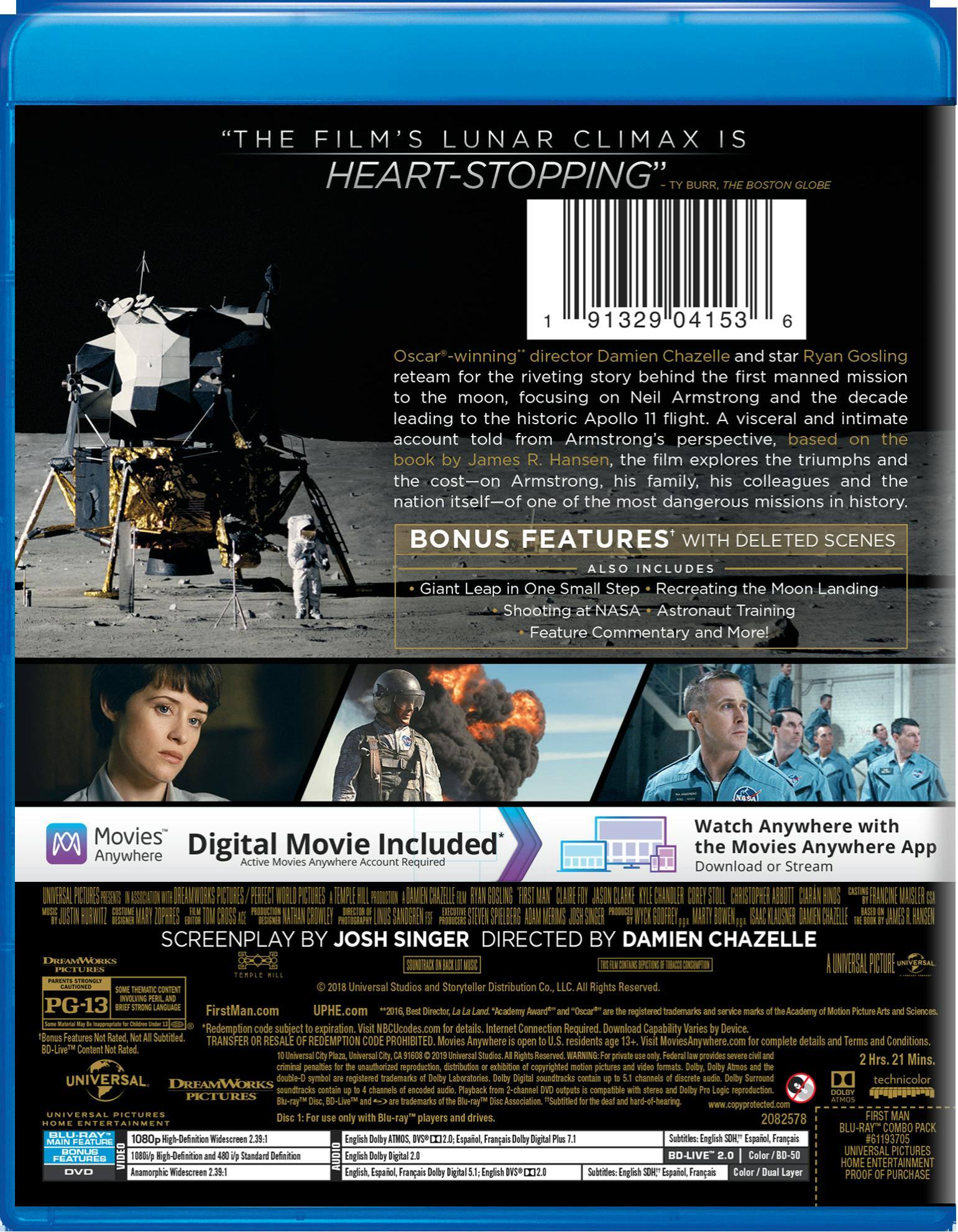 Angle. First Man (DVD + Digital) [Blu-ray].