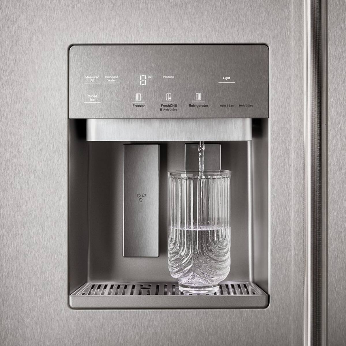 Measured Dispense Filtered Water  
Cubed Ice  
Freezer  
FreshChill  
Refrigerator  
Light