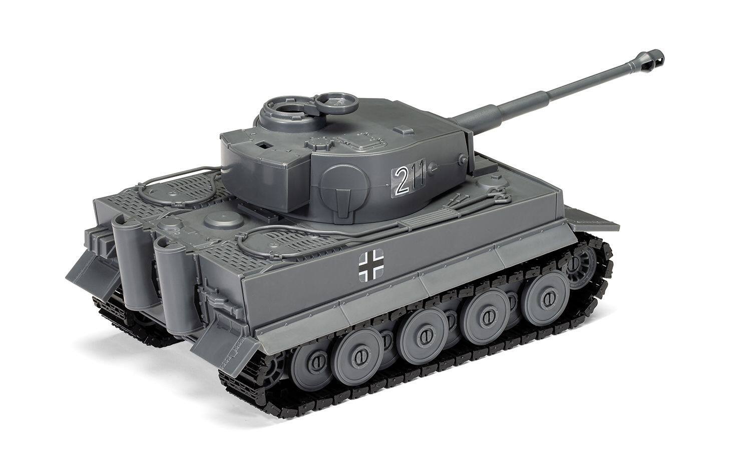 Alt View 4. Airfix - Skill 1 Model Kit Tiger I Tank "German Army" Snap Together Painted Plastic Tank Kit 1/35 Scale by Airfix Quickbuild.