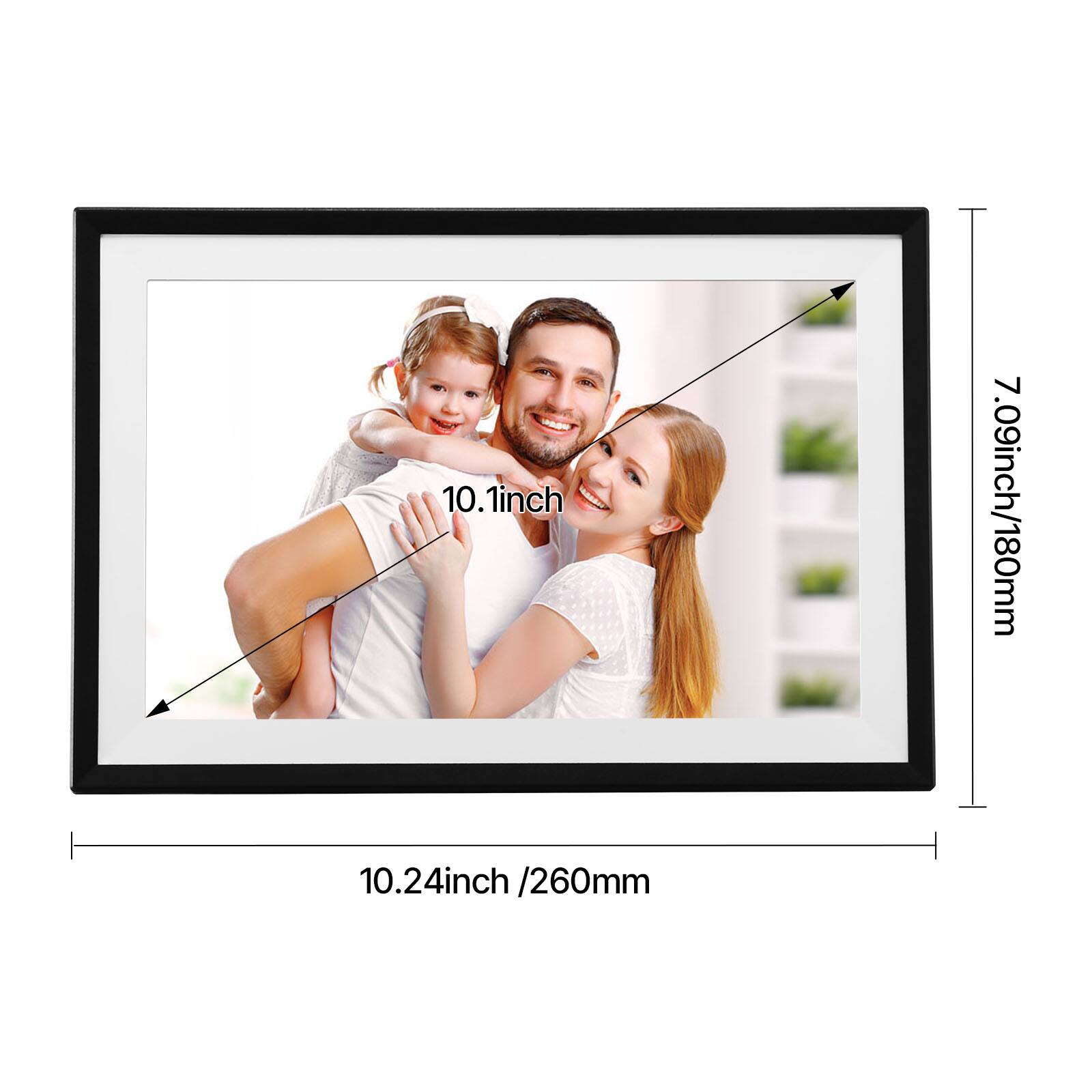 10.1 inch  
7.09 inch / 180 mm  
10.24 inch / 260 mm