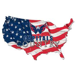 Fan Creations - Washington Capitals USA Flag Cutout Sign - Multicolor